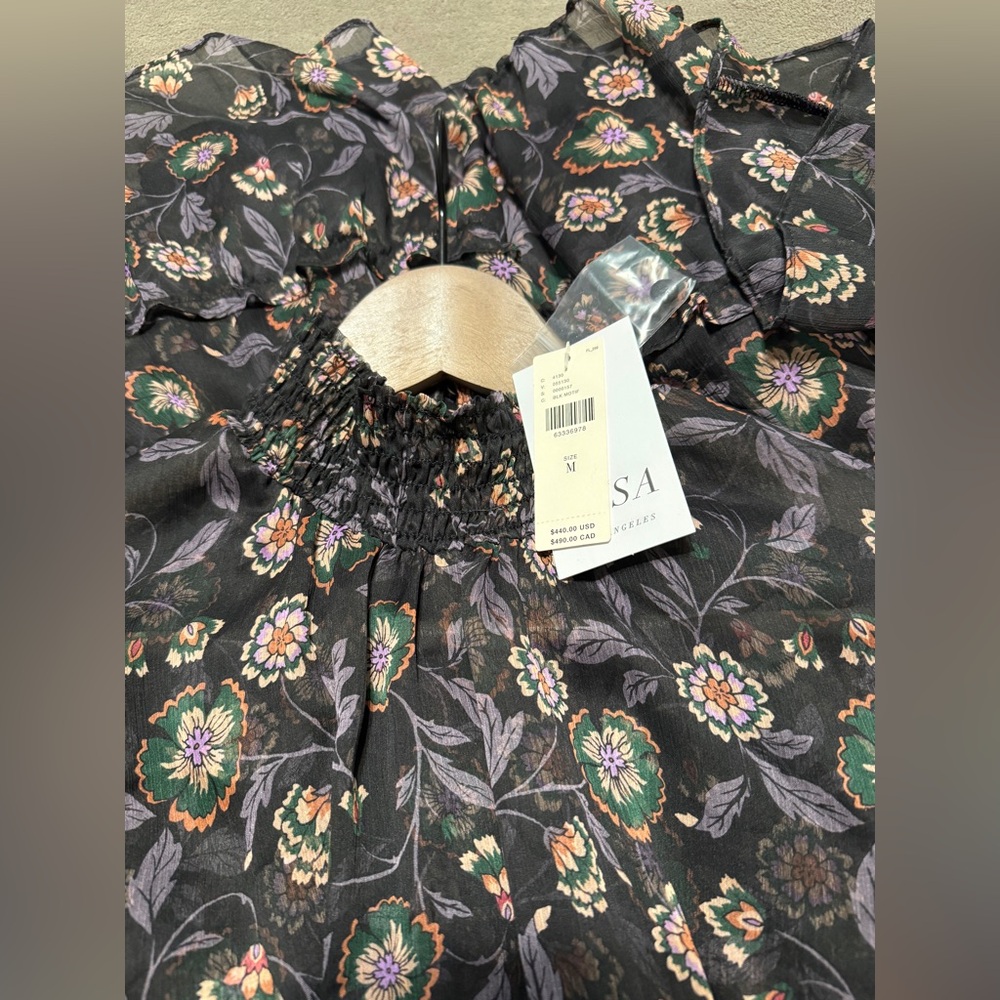 ✨ Anthropologie Tiered Floral Maxi Dress Sz M - Picture 9 of 9